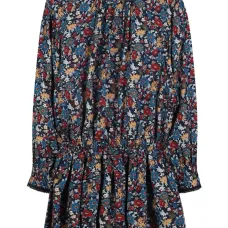 платье с длинными рукавами и цветочным принтом