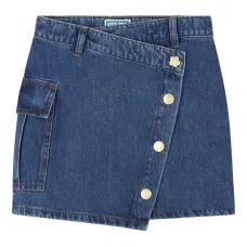 Джинсовая юбка асимметричного кроя