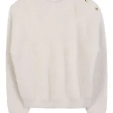 пушистый свитер с пуговицами