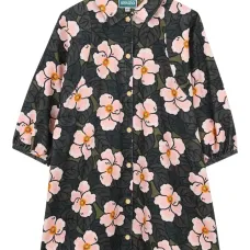 платье-рубашка с цветочным принтом