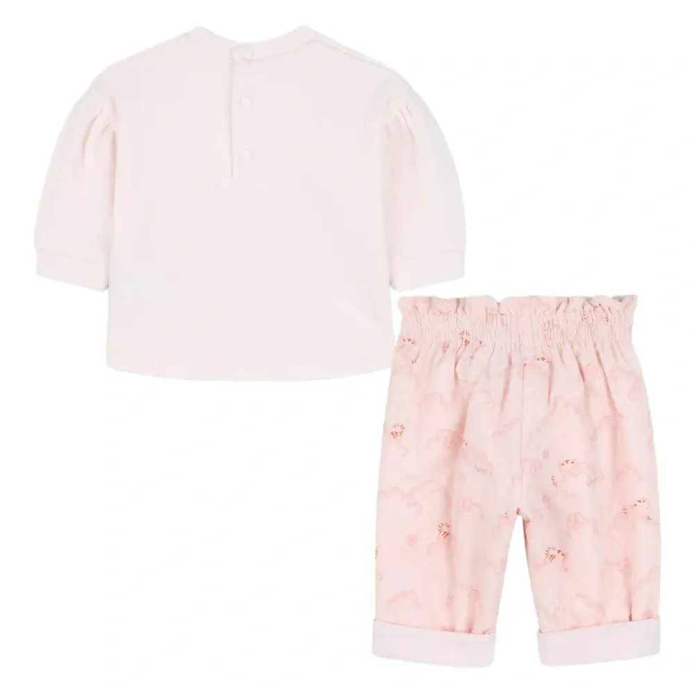 Комплект из топа и шортов с принтом