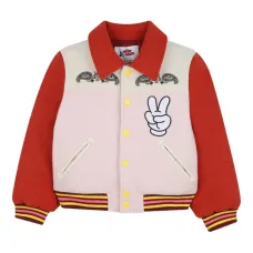 Двухцветный бомбер с вышивкой Двухцветный бомбер с вышивкой