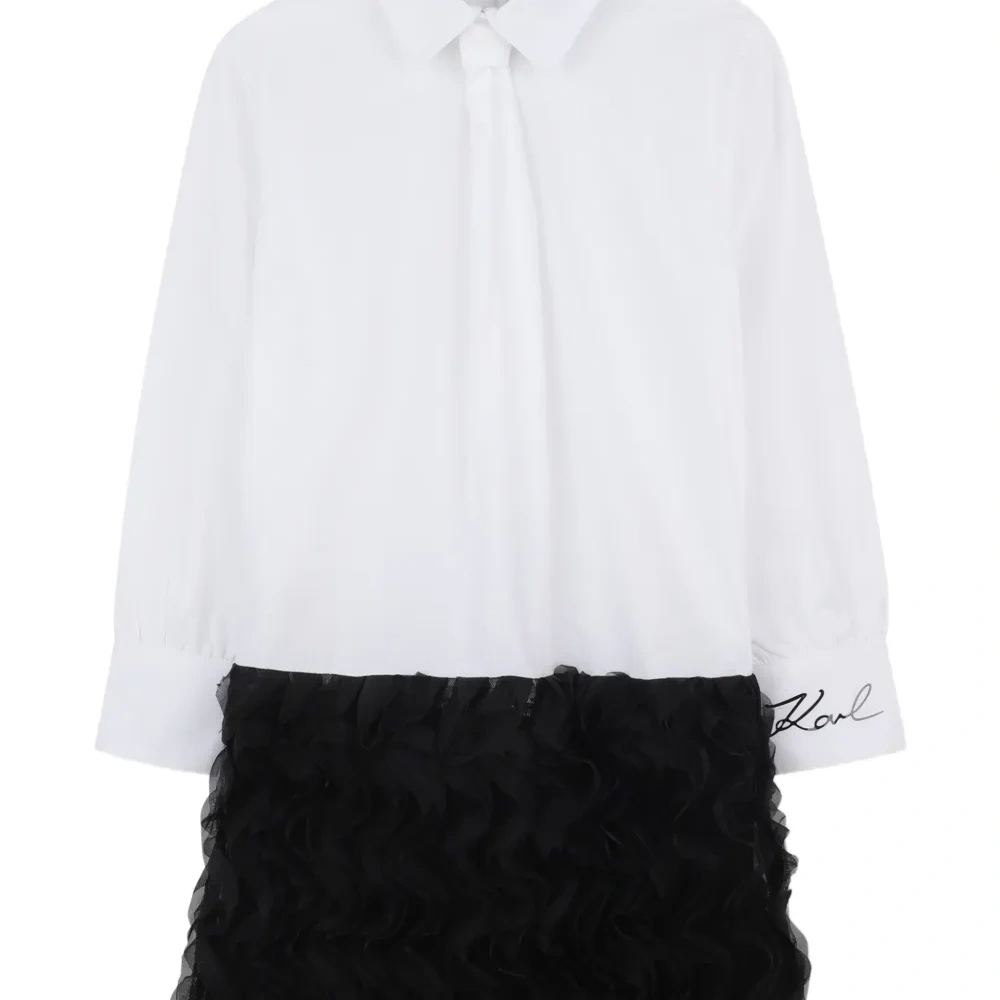 платье-рубашка с оборками