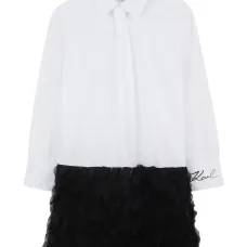 платье-рубашка с оборками платье-рубашка с оборками