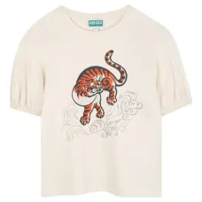 футболка с объемными рукавами и принтом