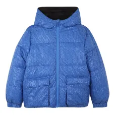 стеганая куртка с капюшоном и логотипом стеганая куртка с капюшоном и логотипом