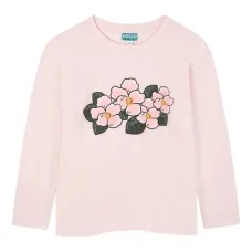 футболка с длинными рукавами и цветочным принтом