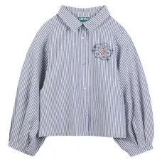 полосатая рубашка на пуговицах