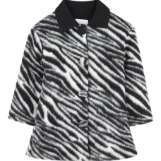 Пальто с зебровым принтом