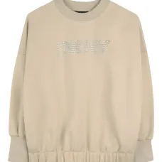 толстовка с объемными рукавами и логотипом