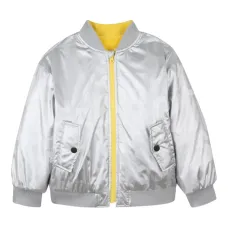 Бомбер с эффектом металлик Бомбер с эффектом металлик
