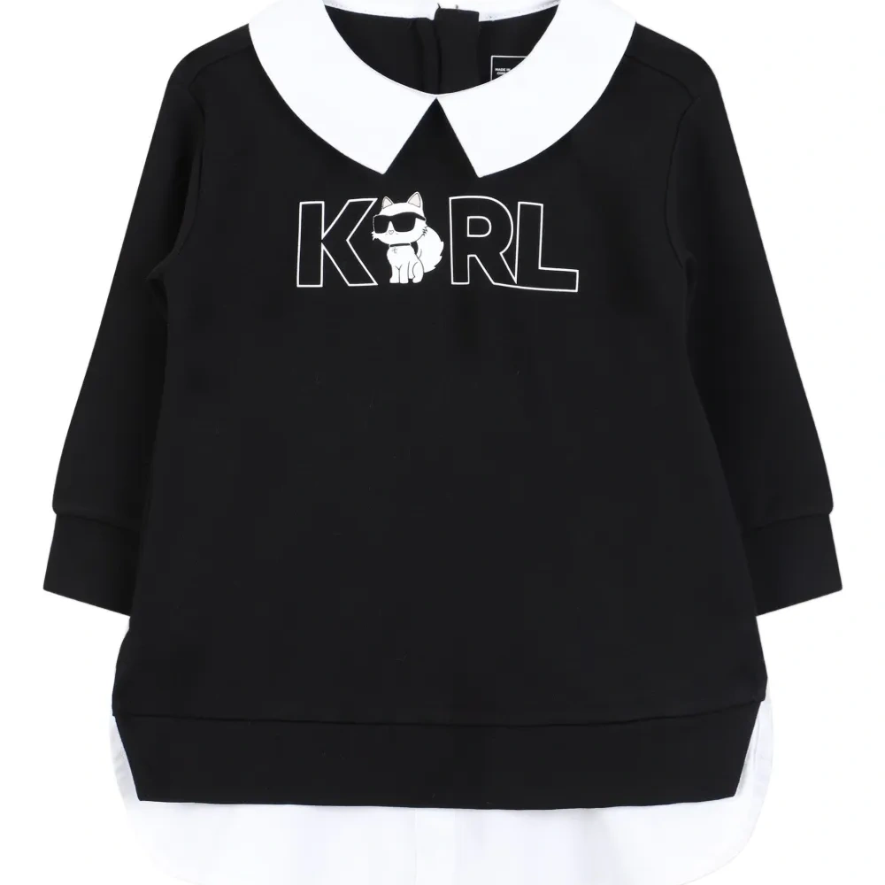 платье с контрастным воротником