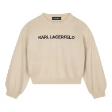 свитер с объемными рукавами и логотипом