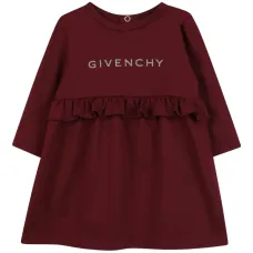 Платье с оборками и логотипом