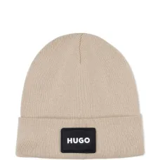 шапка бини с нашивкой-логотипом