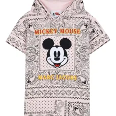 Платье с капюшоном и принтом пейсли