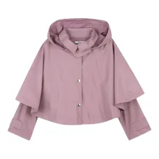 Укороченная куртка с капюшоном