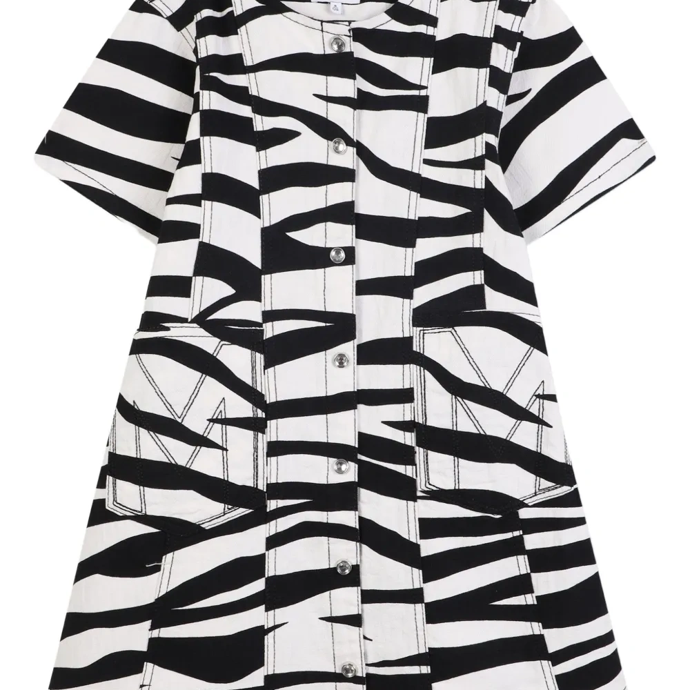 платье-рубашка с зебровым принтом