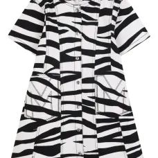 платье-рубашка с зебровым принтом