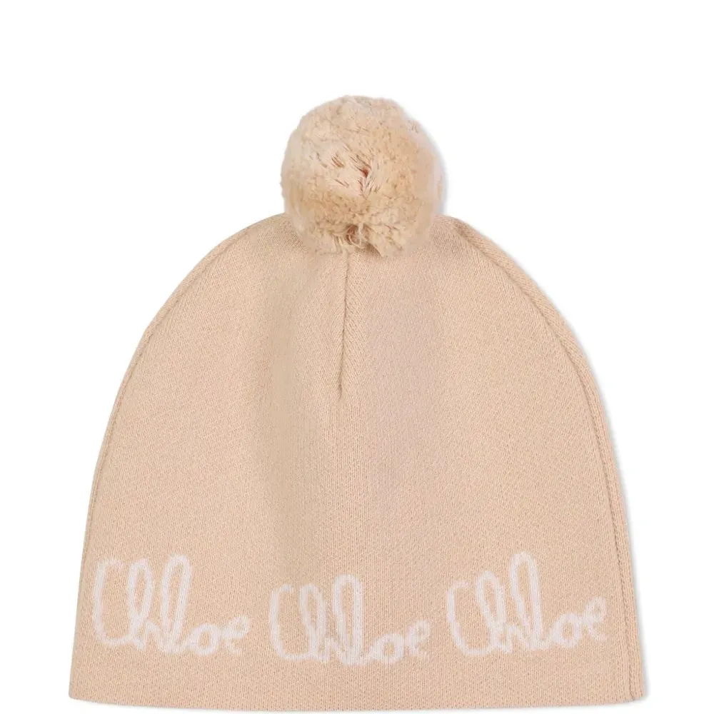 Шапка бини с помпоном