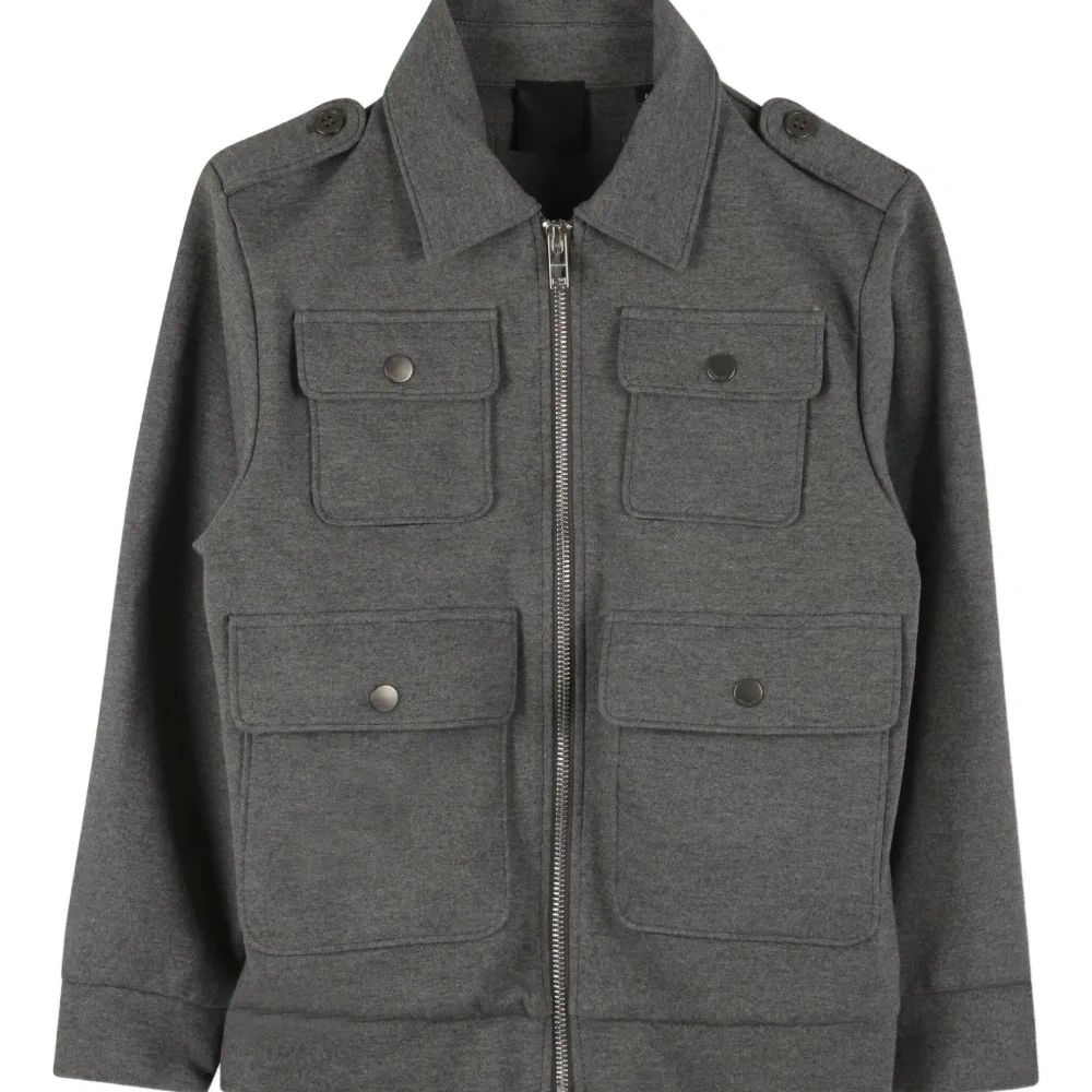 куртка на молнии в стиле милитари