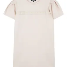 платье с объемными рукавами и логотипом