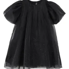 Декорированное платье с объемными рукавами