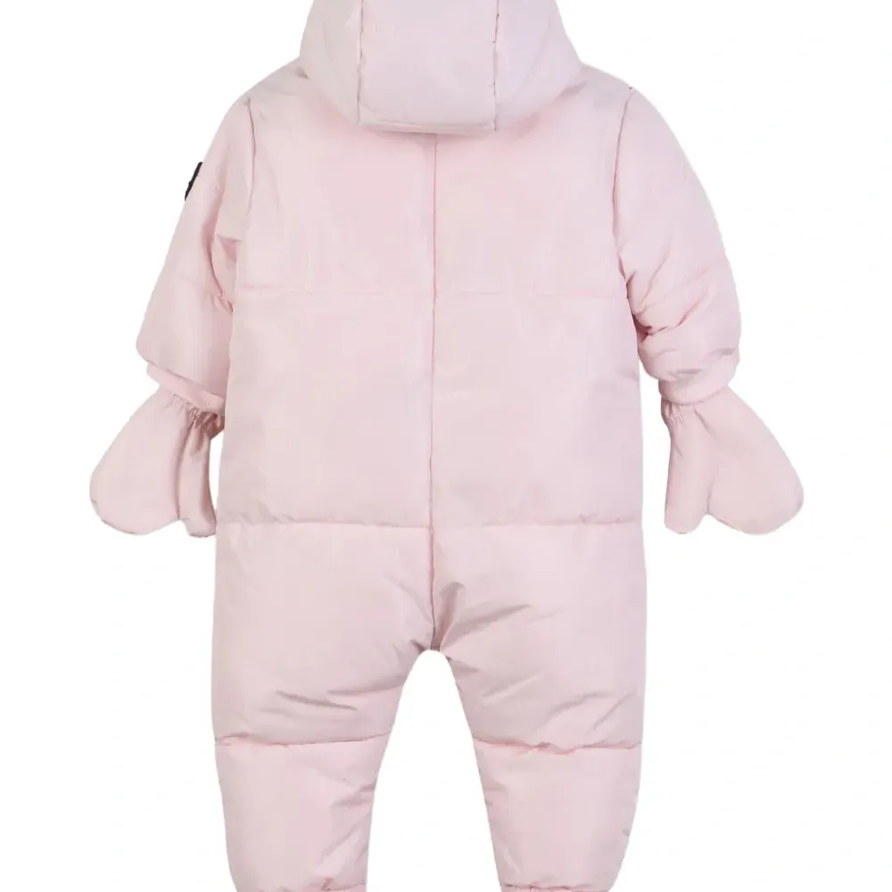 дутый комбинезон с капюшоном