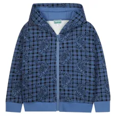 клетчатое худи на молнии