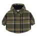 Клетчатое пальто с капюшоном