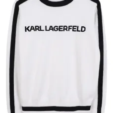 Свитер вязки интарсия с логотипом Свитер вязки интарсия с логотипом