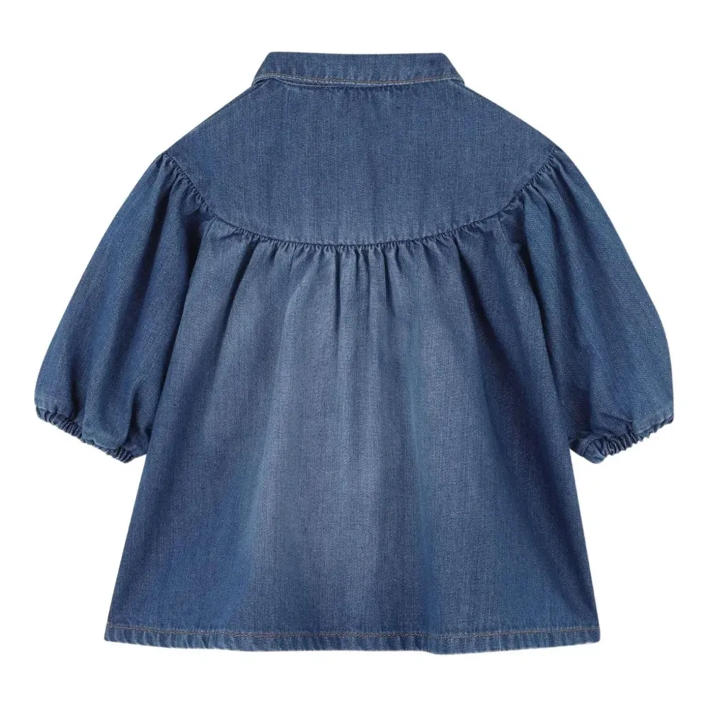 джинсовое платье-рубашка