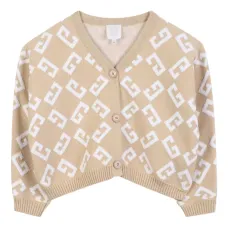 кардиган с жаккардовым логотипом кардиган с жаккардовым логотипом