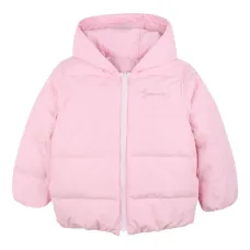 пуховик с вышитым логотипом