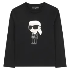 Топ с длинными рукавами и принтом Ikonik Karl