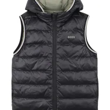 Дутый жилет с капюшоном