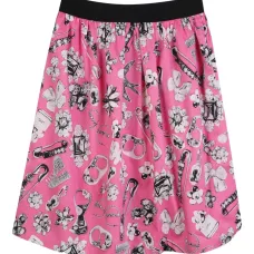 Юбка с графичным принтом и сборками