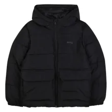 Стеганый пуховик с капюшоном