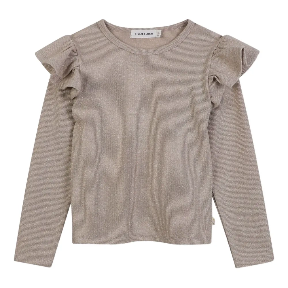 топ с длинными рукавами и оборками