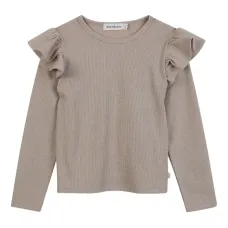 топ с длинными рукавами и оборками