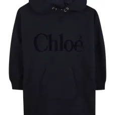 Платье с капюшоном и логотипом