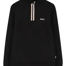 толстовка с воротником на молнии и логотипом