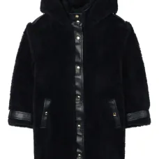 Шуба из искусственного меха с капюшоном