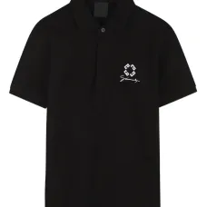 рубашка поло с короткими рукавами и вышитым логотипом