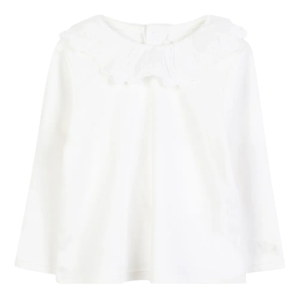 Платье с длинными рукавами и оборками