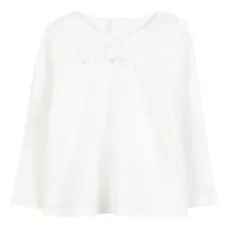 Платье с длинными рукавами и оборками