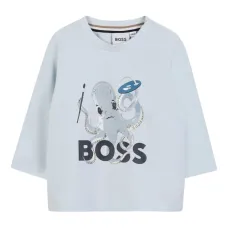 Футболка с длинными рукавами и принтом