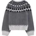 Укороченный свитер с узором
