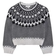 Укороченный свитер с узором