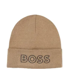 шапка бини с тисненым логотипом